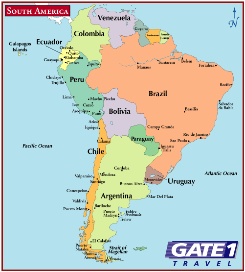 Map South America