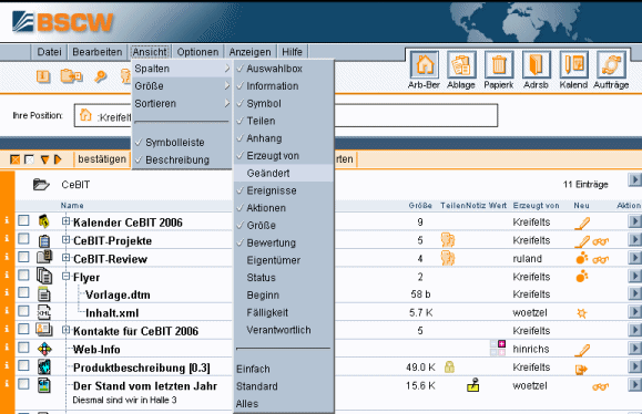 Ordneransichten einstellen