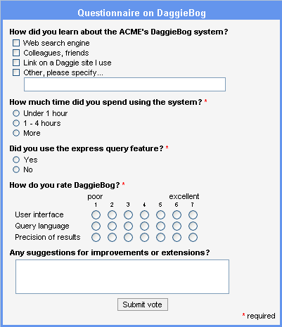 questionnaire