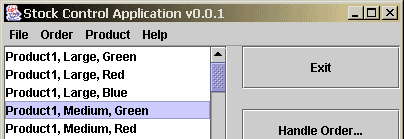 Kuva 3. P&auml;&auml;ikkuna menuilla varustettuna