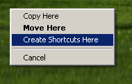 create shortcuts here