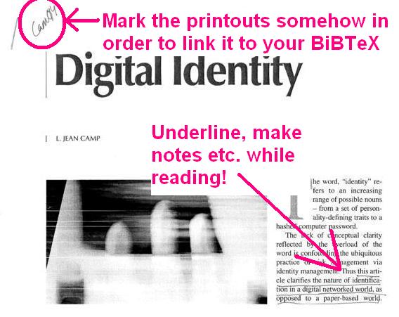 example of a printout