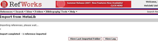Import to RefWorks